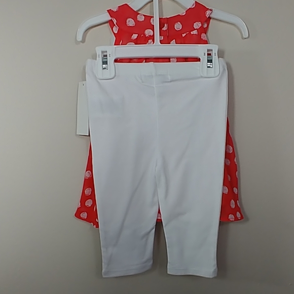 2 piece set red, pink, & white polka-dots outfit - Picture 2 of 8